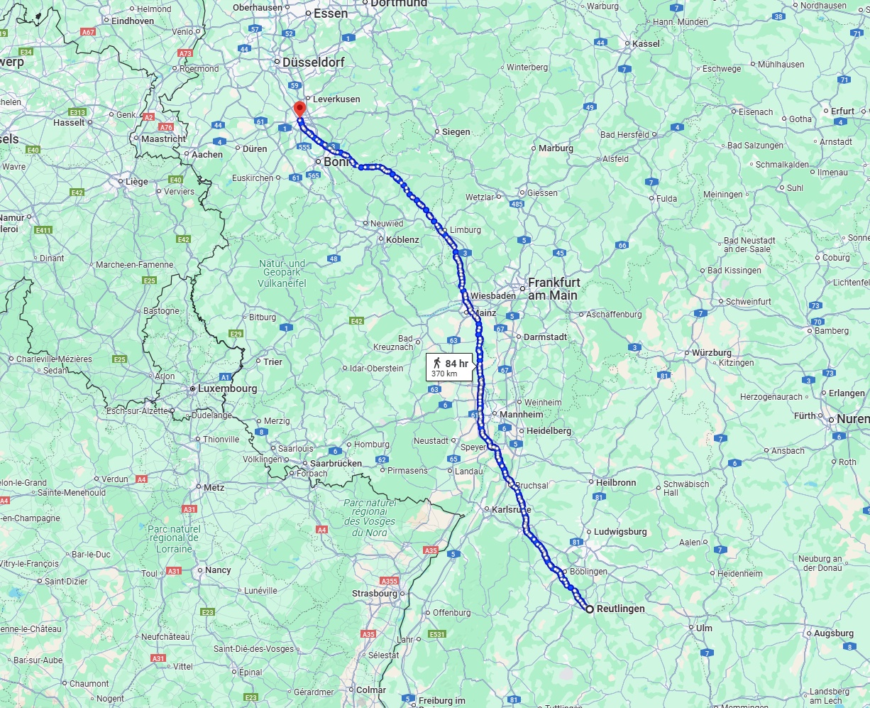 Anreise von Reutlingen Zu Köln Über 