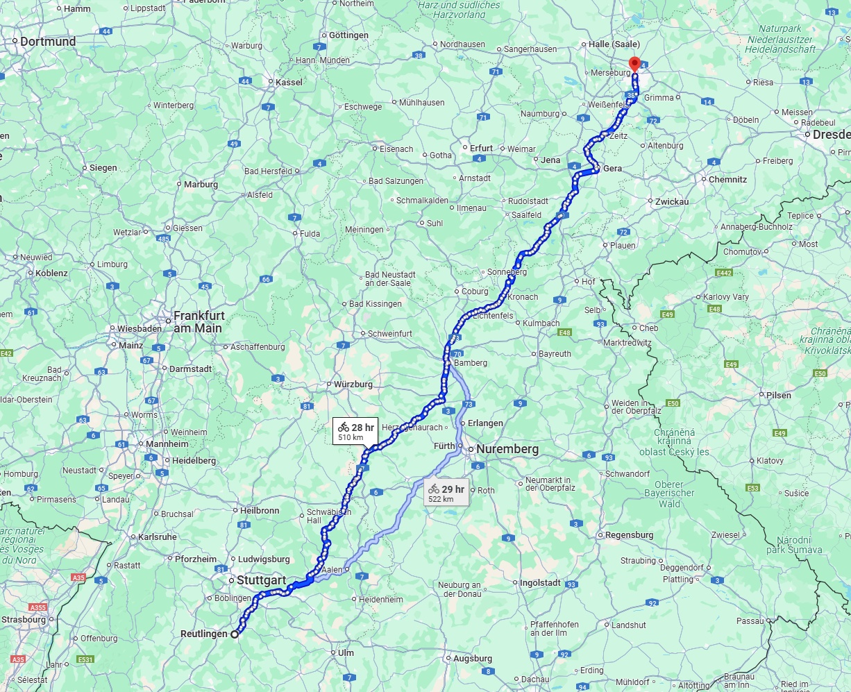 Anreise von Reutlingen Zu Leipzig Über 