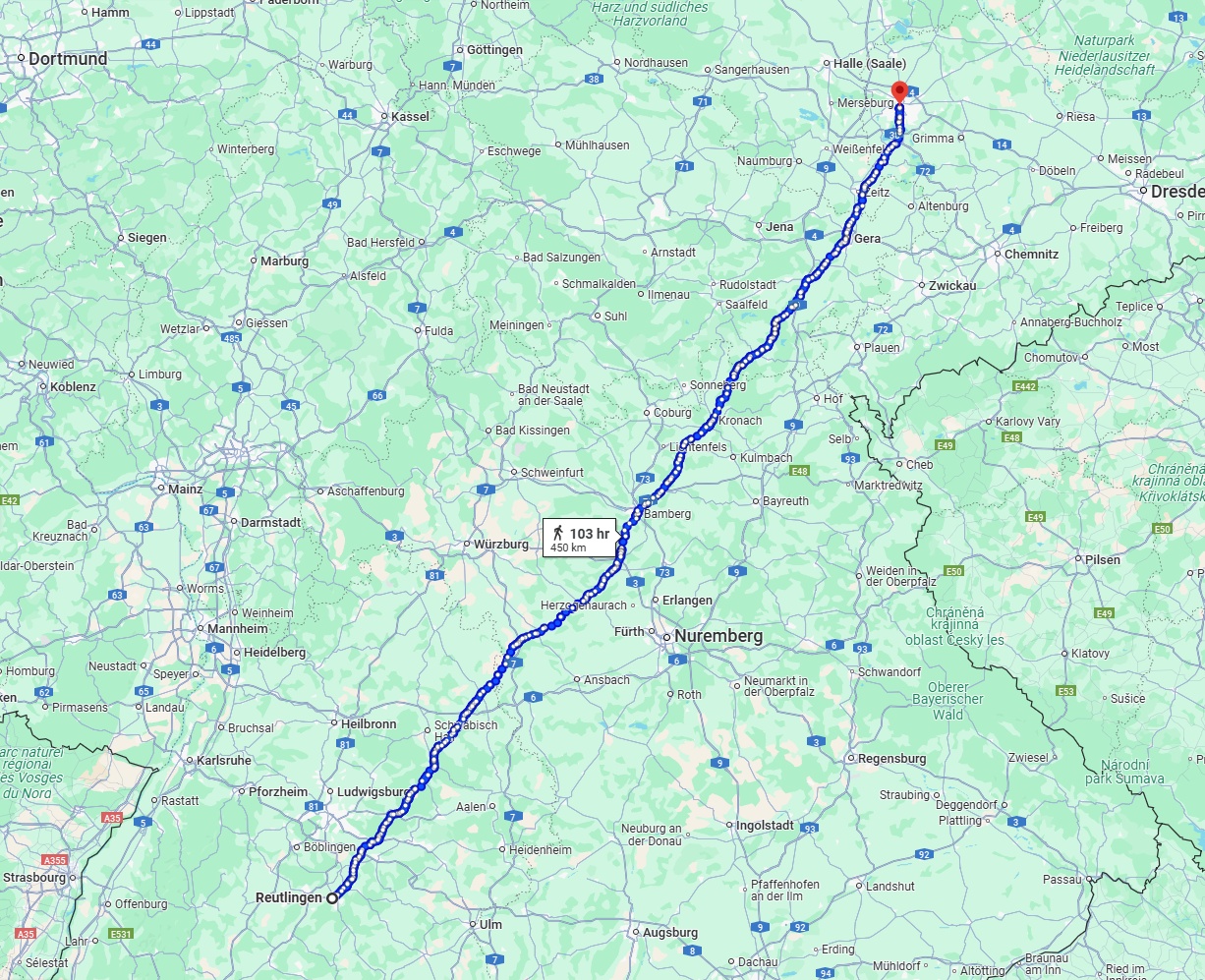 Anreise von Reutlingen Zu Leipzig Über 