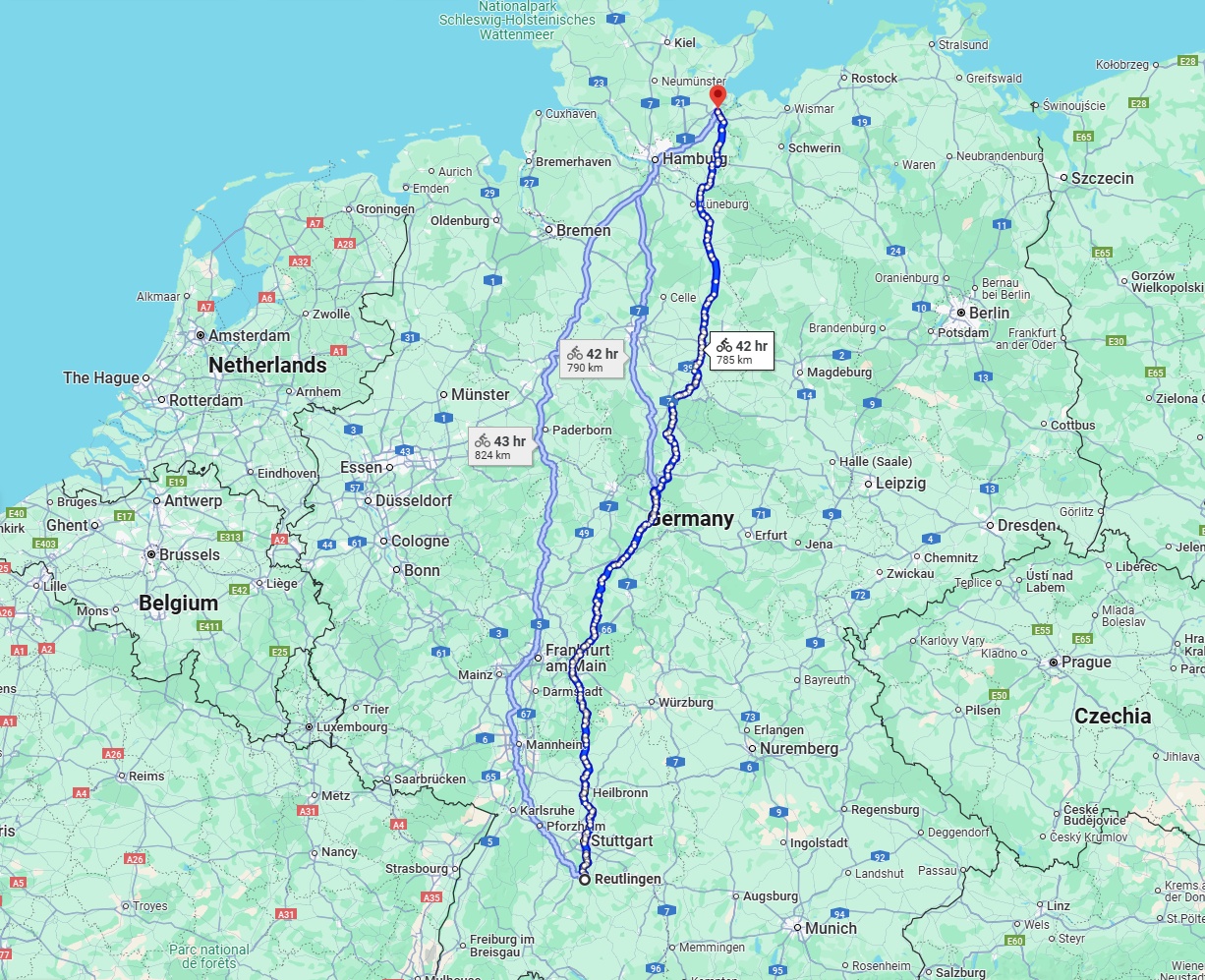 Anreise von Reutlingen Zu Lübeck Über 