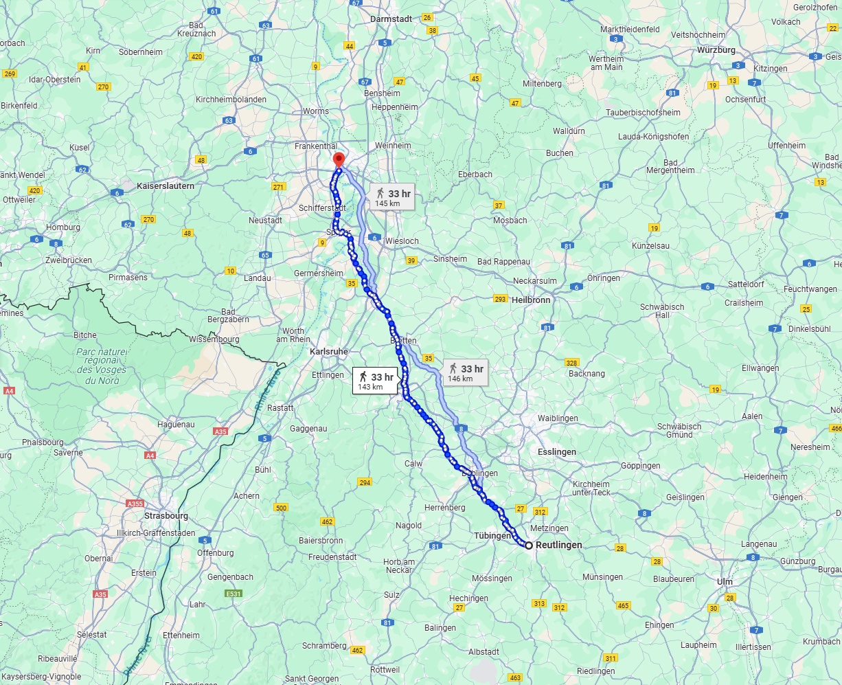 Anreise von Reutlingen Zu Ludwigshafen am Rhein Über 