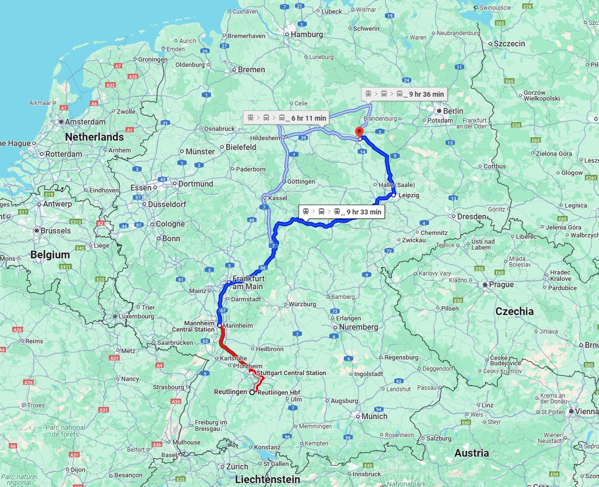 Anreise von Reutlingen Zu Magdeburg Über 