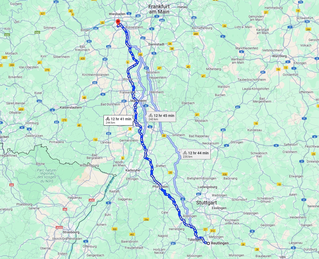 Anreise von Reutlingen Zu Mainz Über 