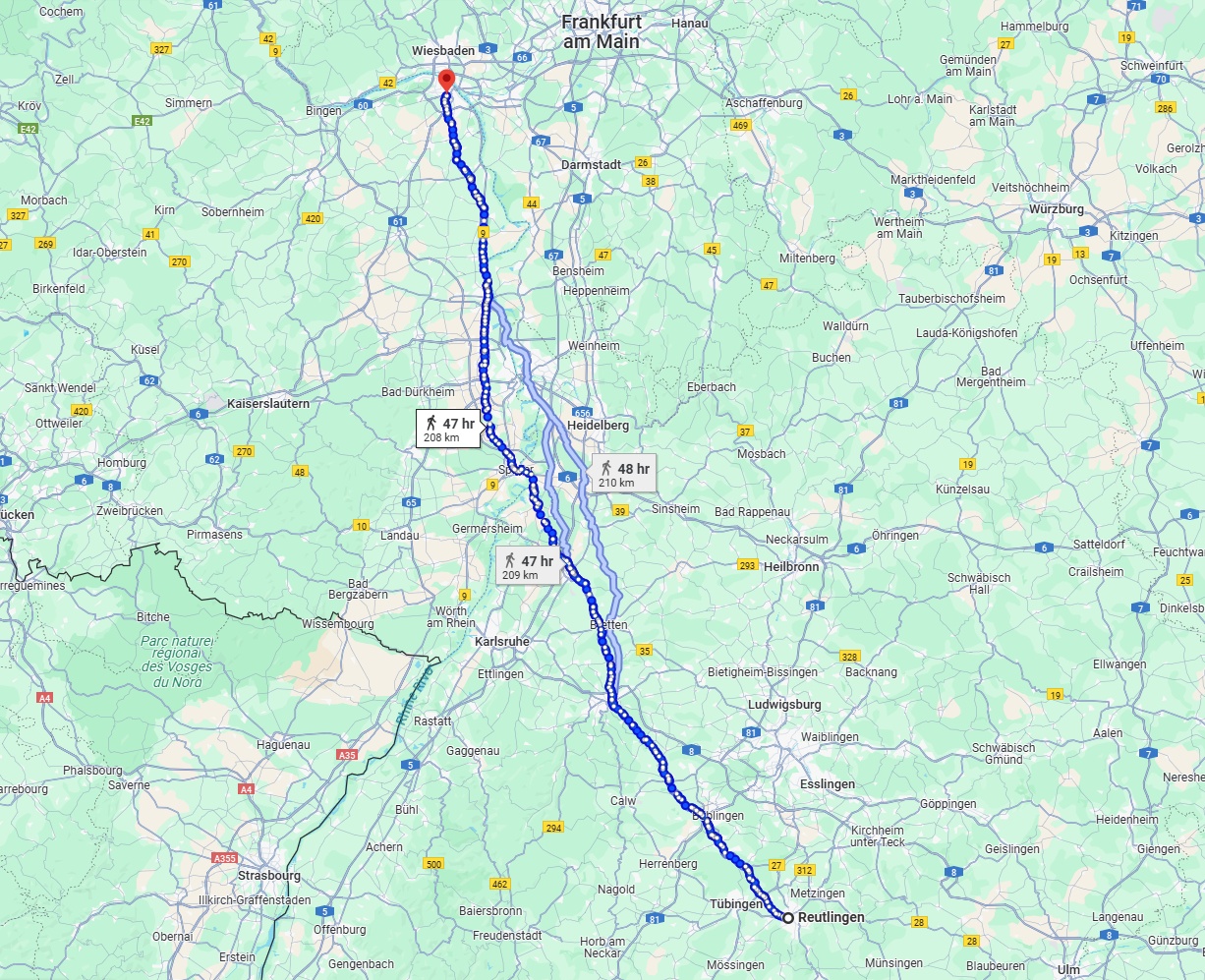 Anreise von Reutlingen Zu Mainz Über 