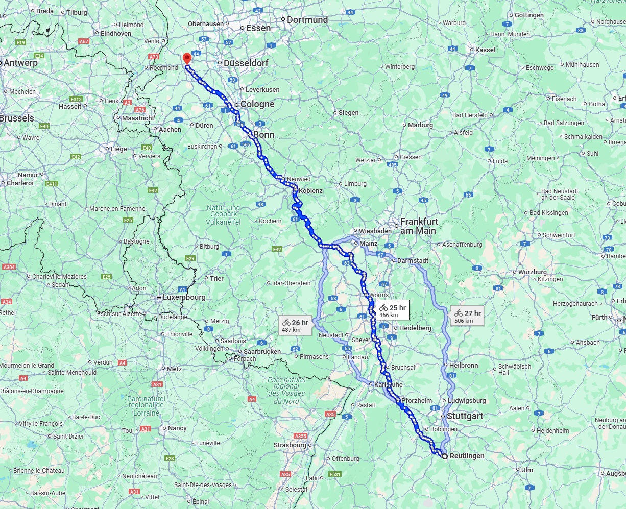 Anreise von Reutlingen Zu Mönchengladbach Über 