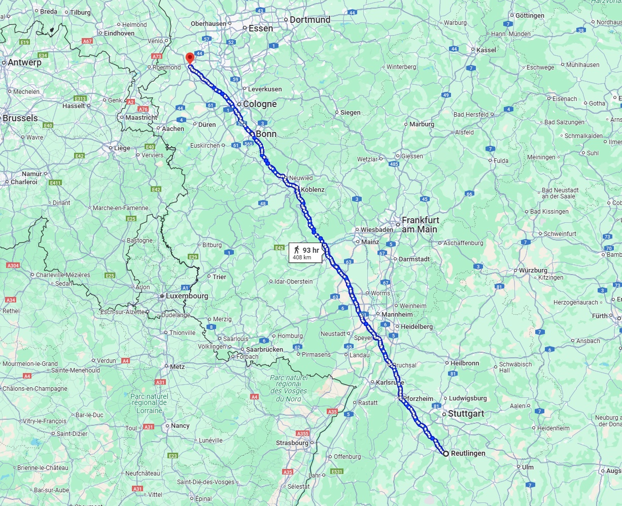 Anreise von Reutlingen Zu Mönchengladbach Über 