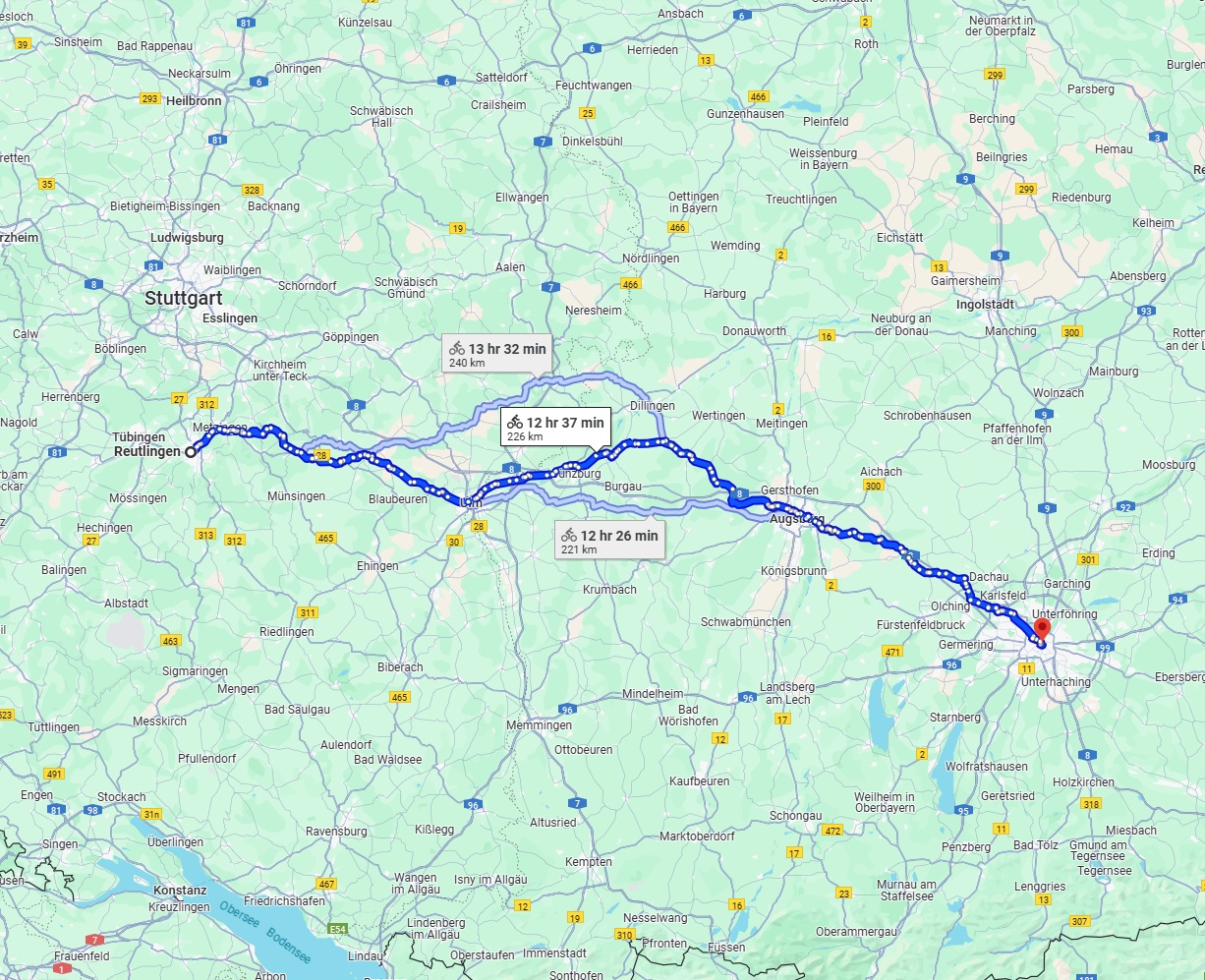 Anreise von Reutlingen Zu München Über 