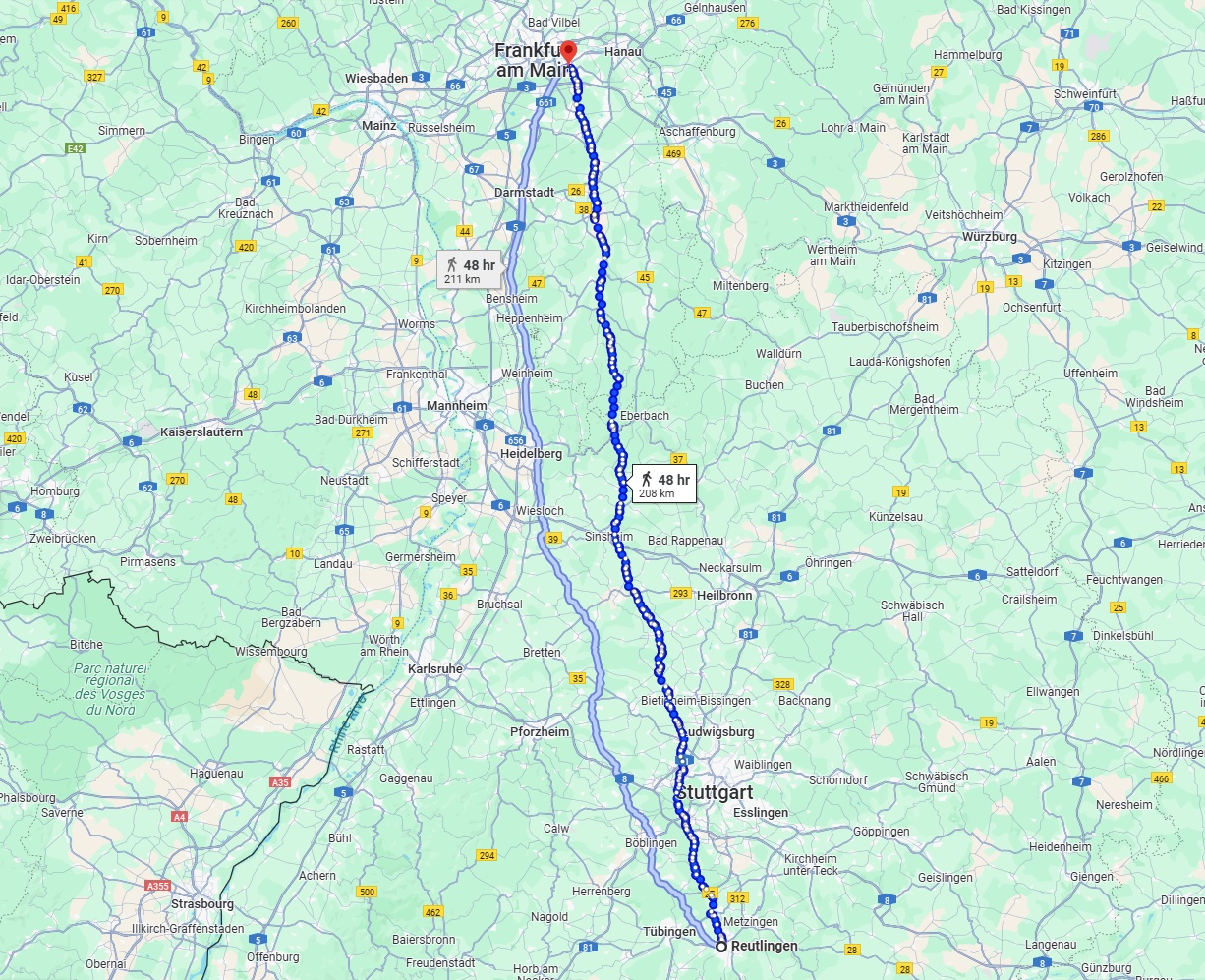 Anreise von Reutlingen Zu Offenbach am Main Über 