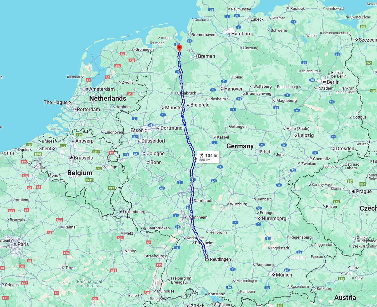 Anreise von Reutlingen Zu Oldenburg Über 