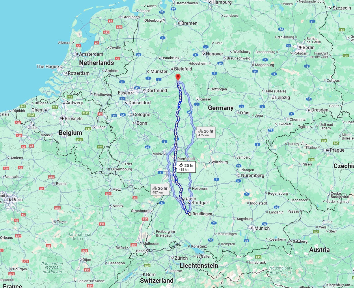 Anreise von Reutlingen Zu Paderborn Über 