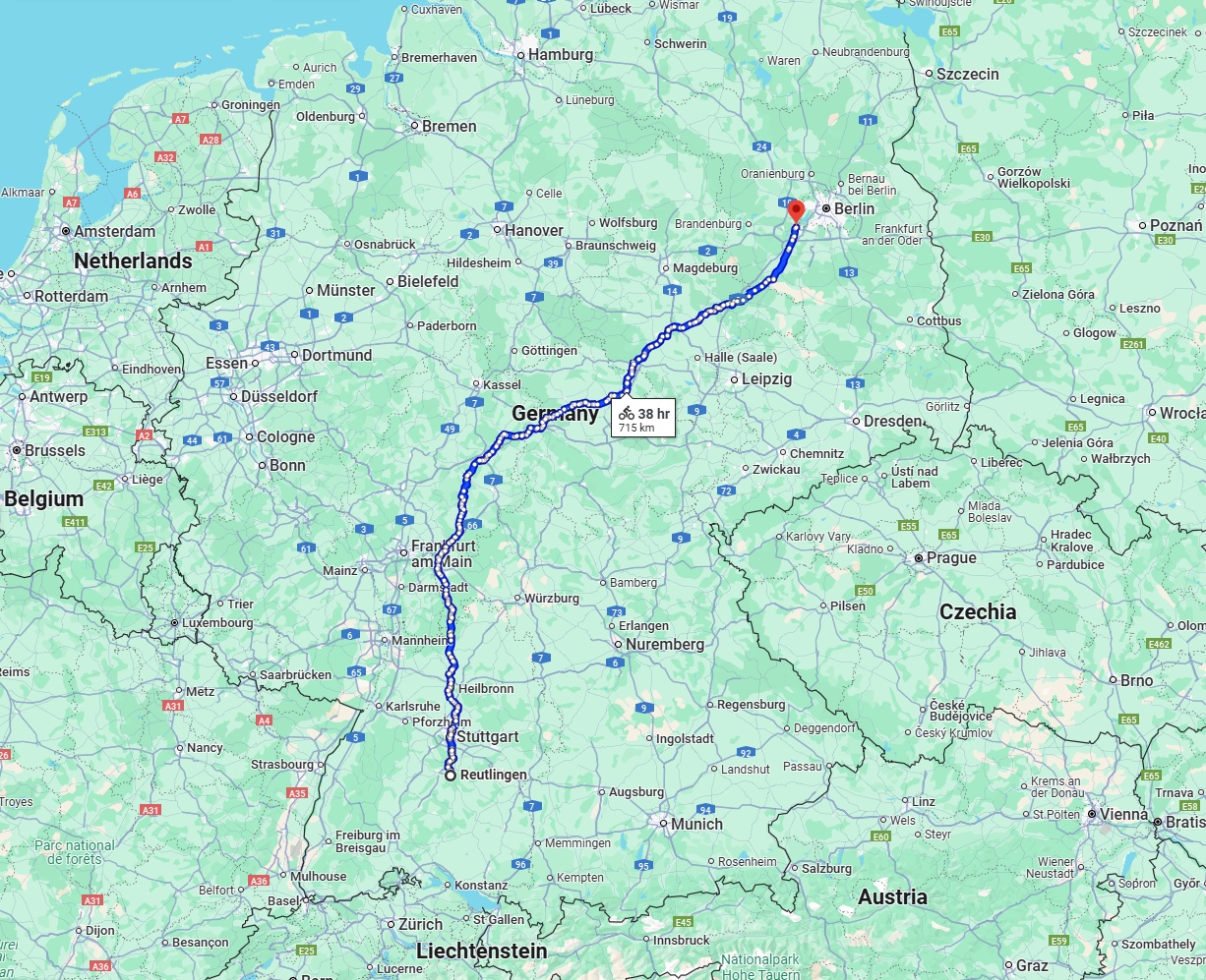 Anreise von Reutlingen Zu Potsdam Über 