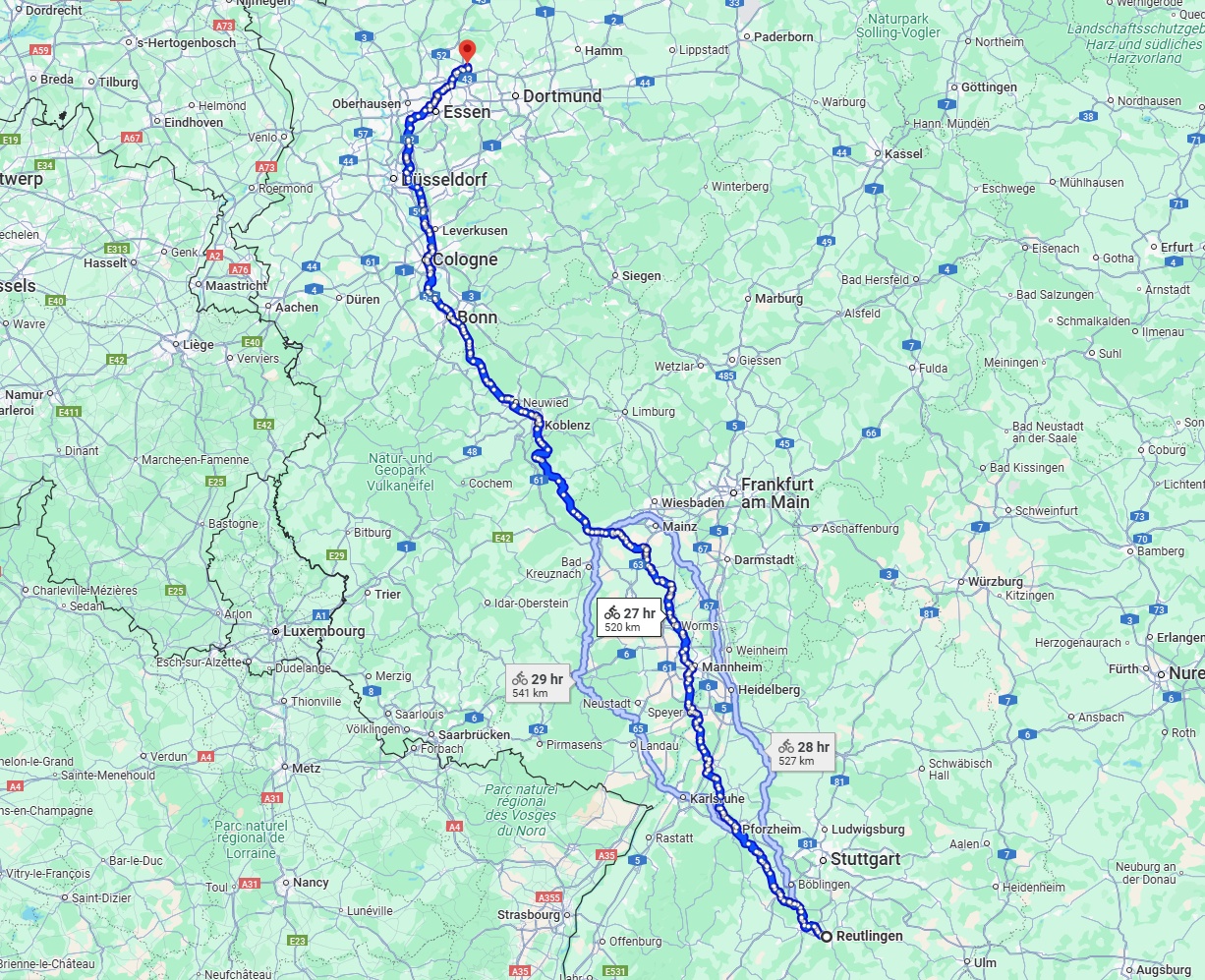 Anreise von Reutlingen Zu Recklinghausen Über 