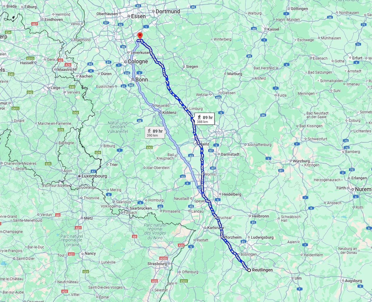 Anreise von Reutlingen Zu Remscheid Über 