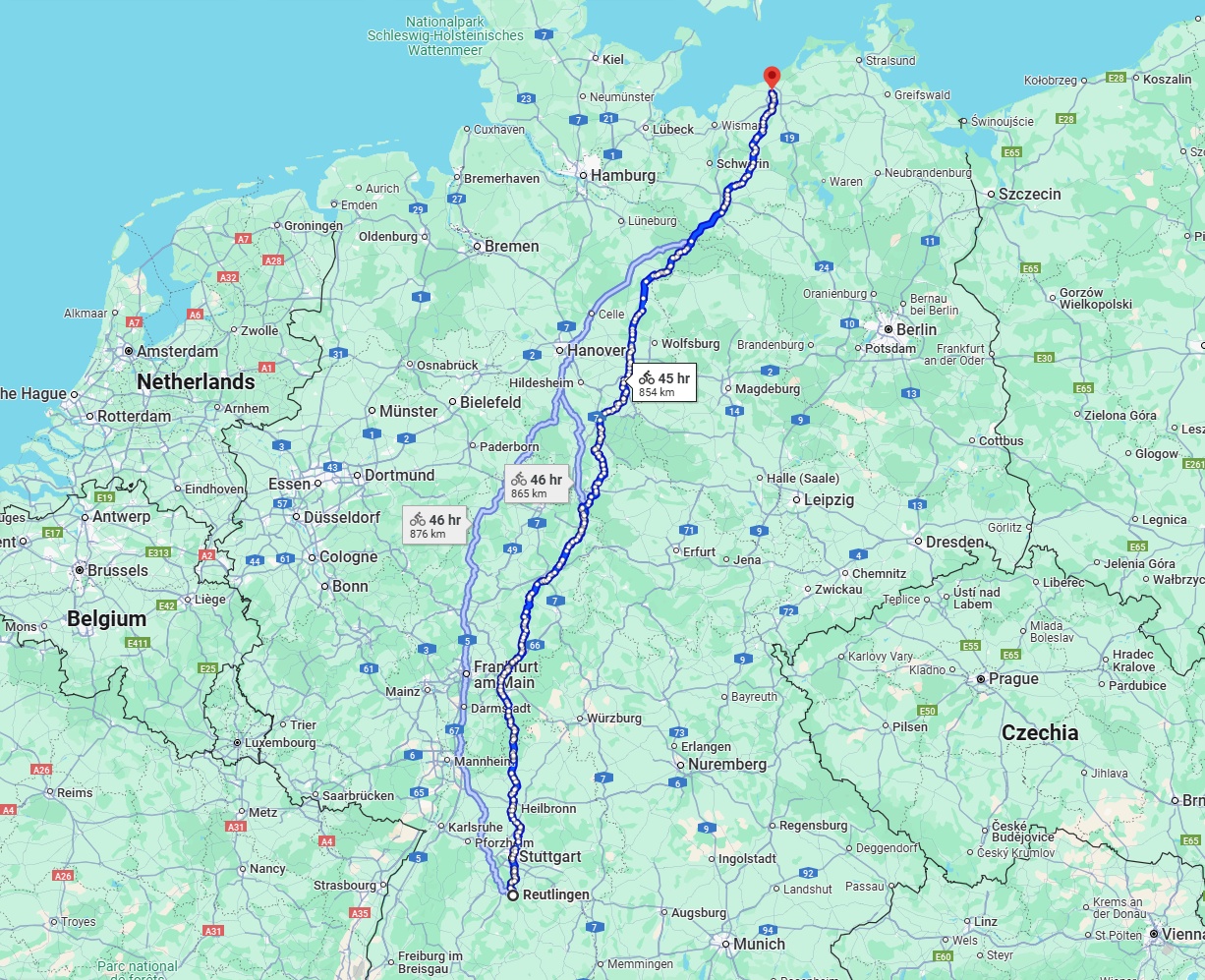 Anreise von Reutlingen Zu Rostock Über 