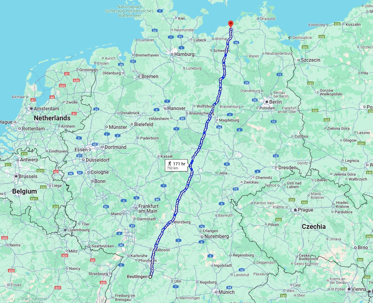 Anreise von Reutlingen Zu Rostock Über 
