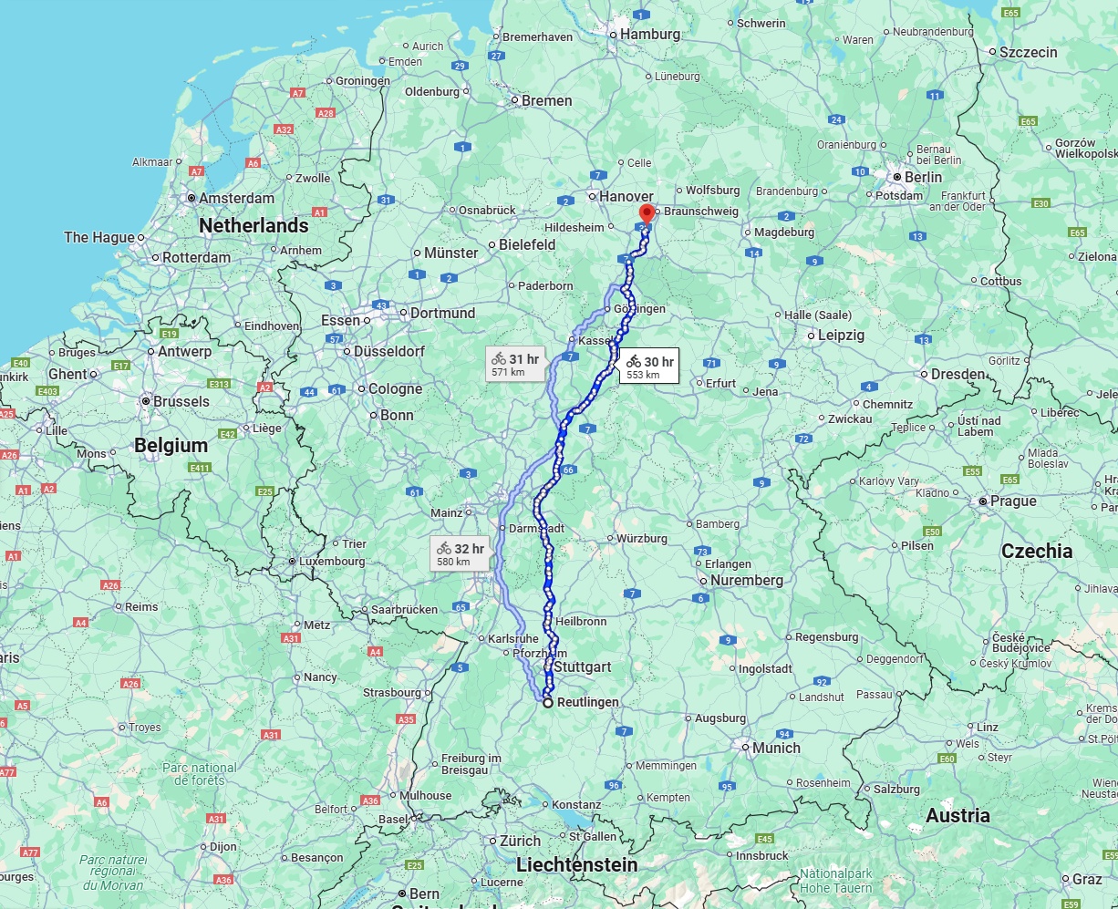 Anreise von Reutlingen Zu Salzgitter Über 