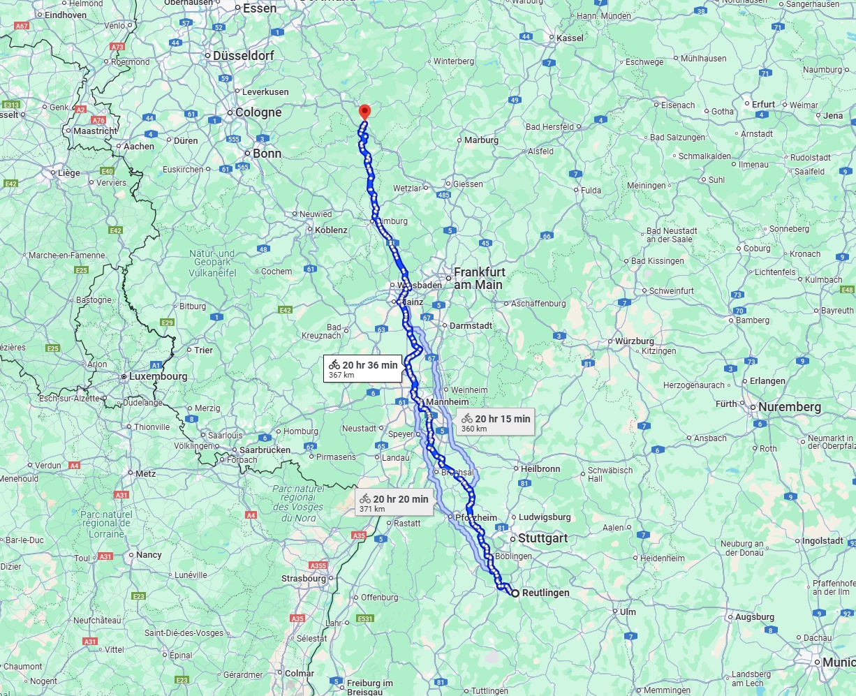 Anreise von Reutlingen Zu Siegen Über 