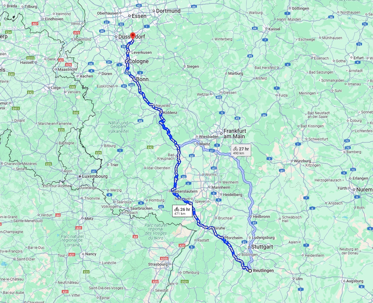 Anreise von Reutlingen Zu Solingen Über 