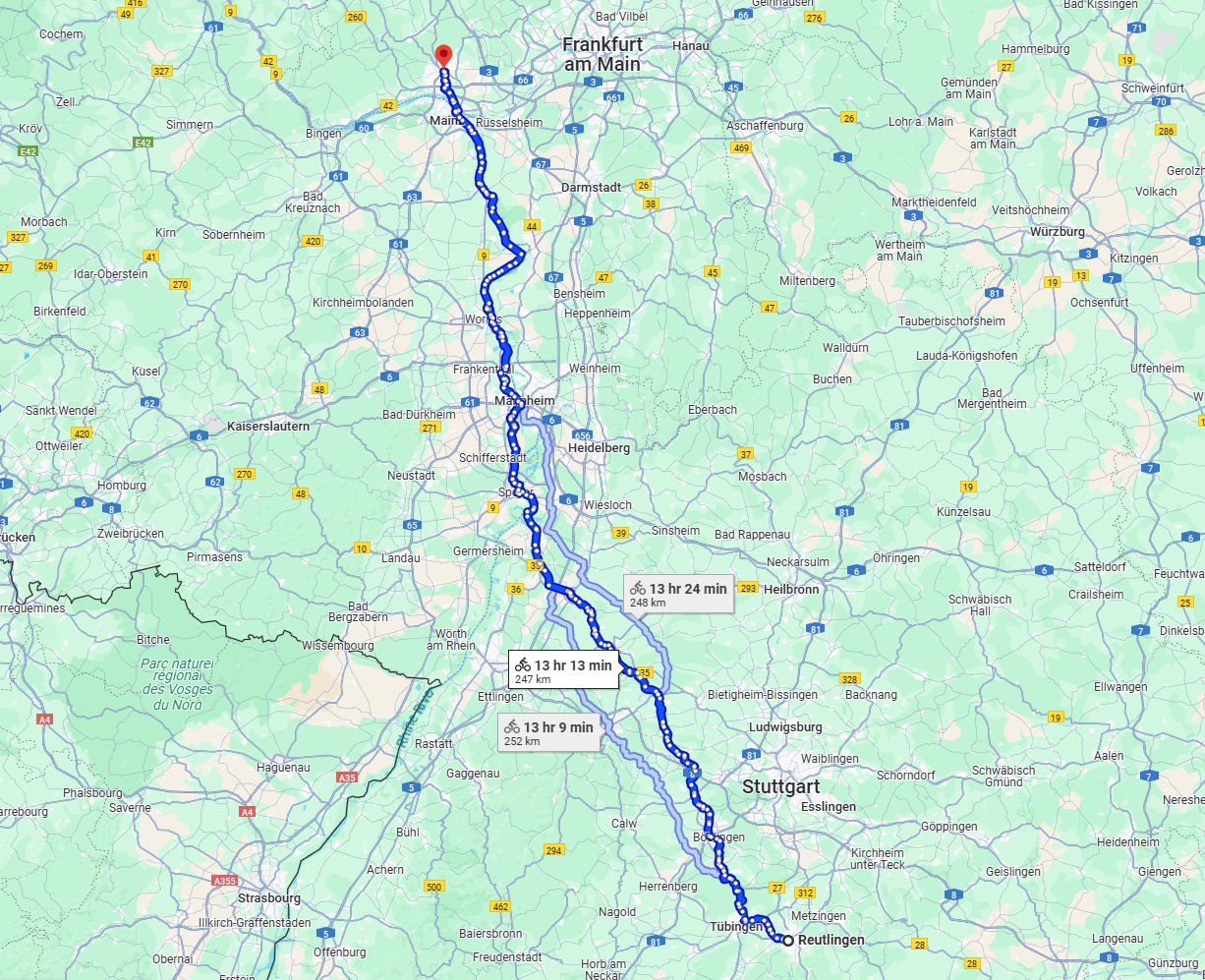 Anreise von Reutlingen Zu Wiesbaden Über 