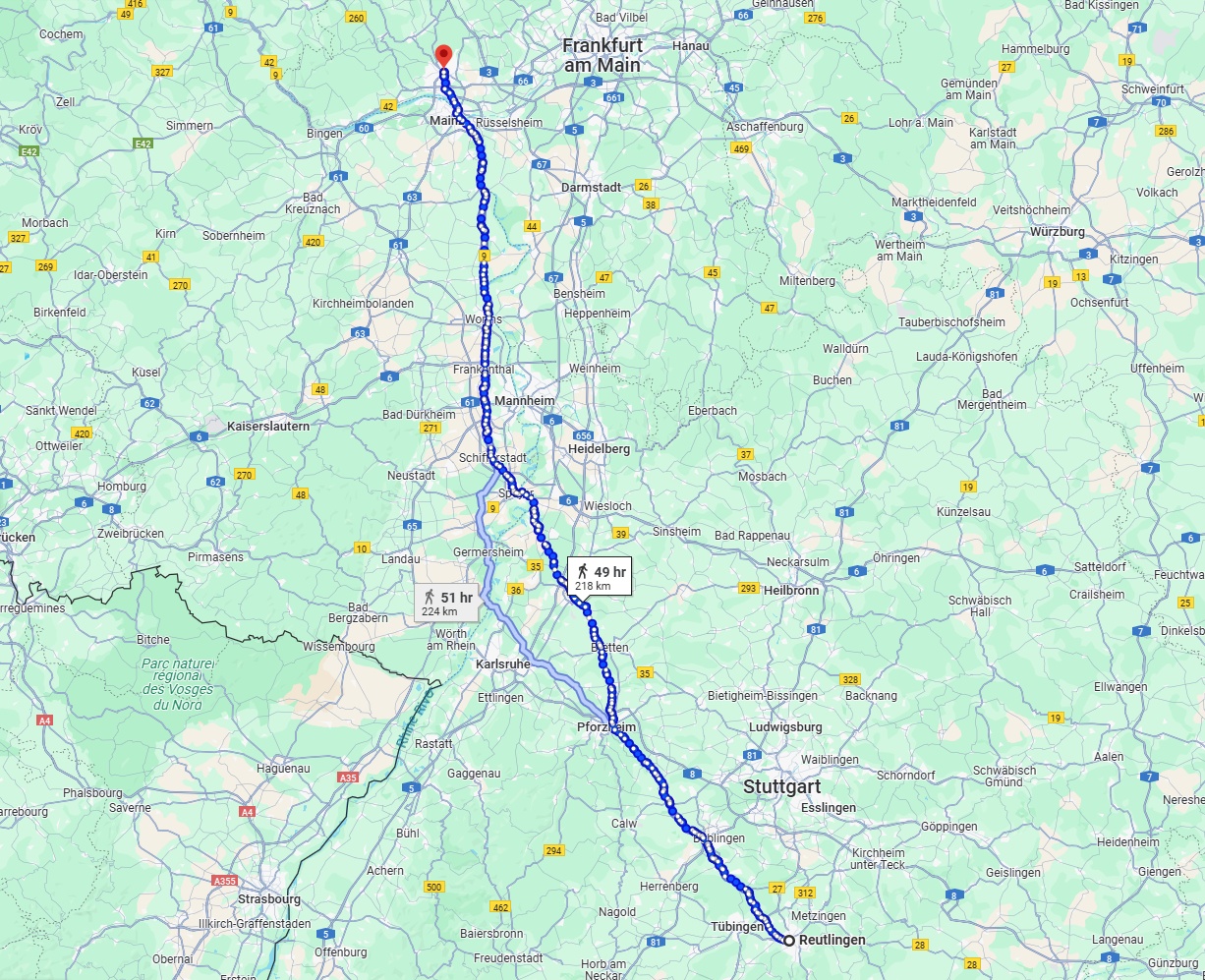 Anreise von Reutlingen Zu Wiesbaden Über 
