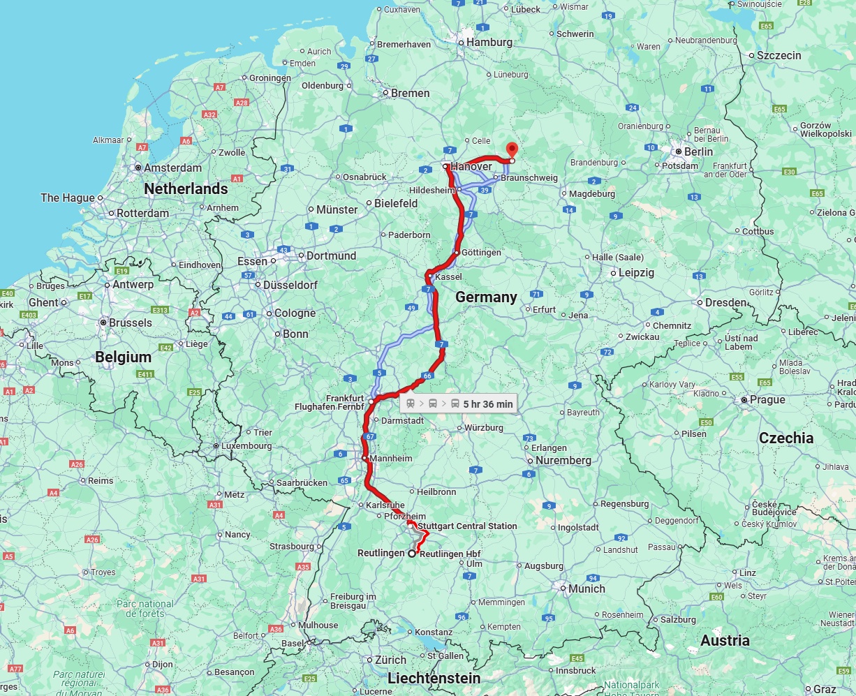 Anreise von Reutlingen Zu Wolfsburg Über 