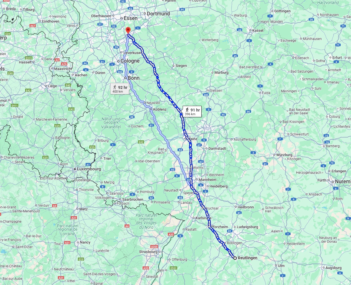 Anreise von Reutlingen Zu Wuppertal Über 