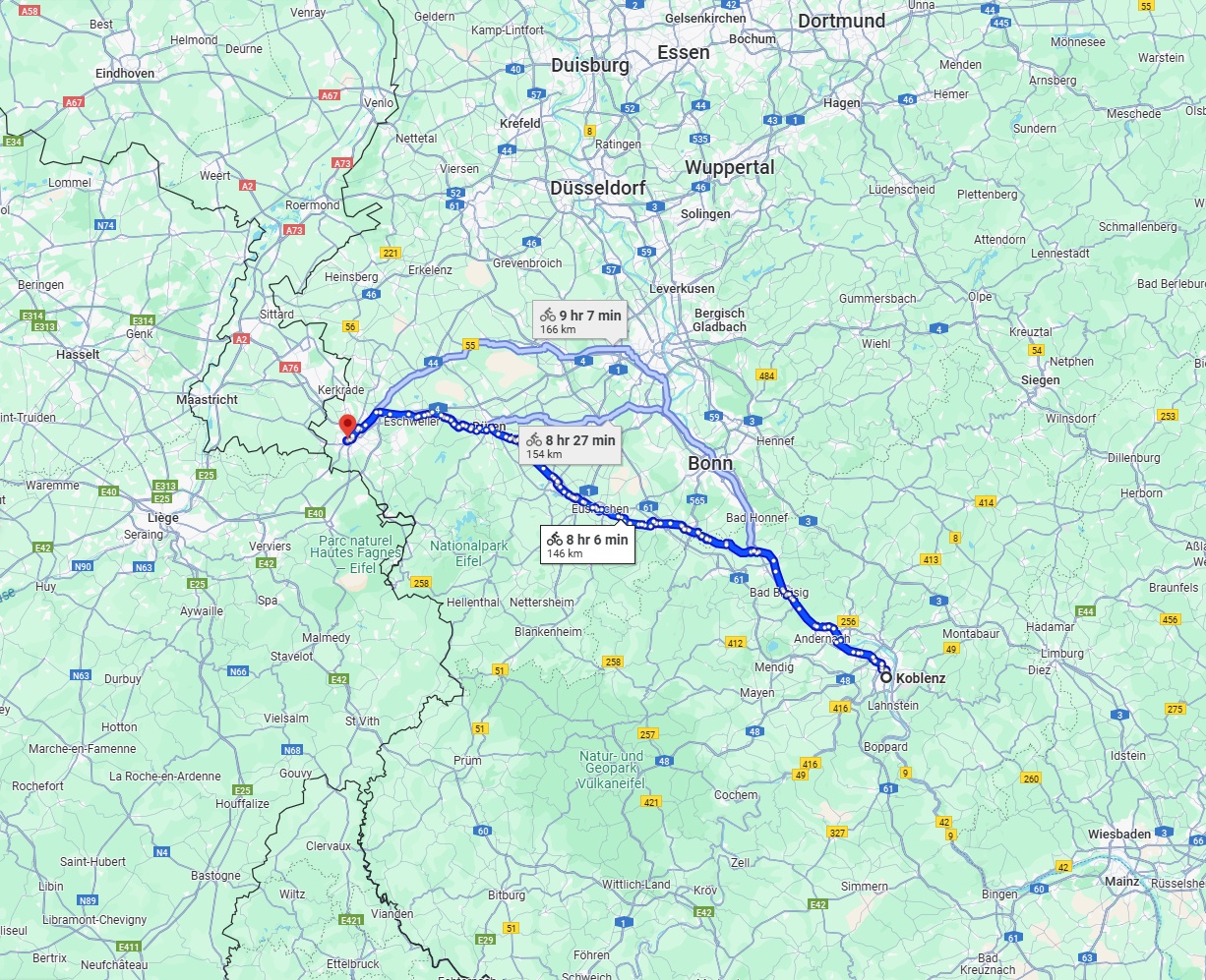 Anreise von Koblenz Zu Aachen Über 