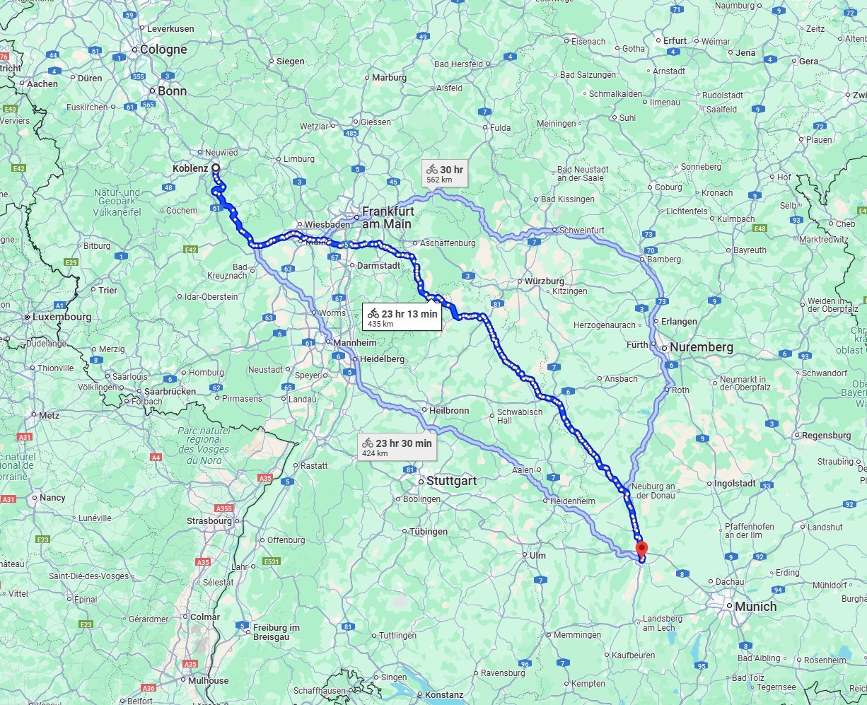 Anreise von Koblenz Zu Augsburg Über 