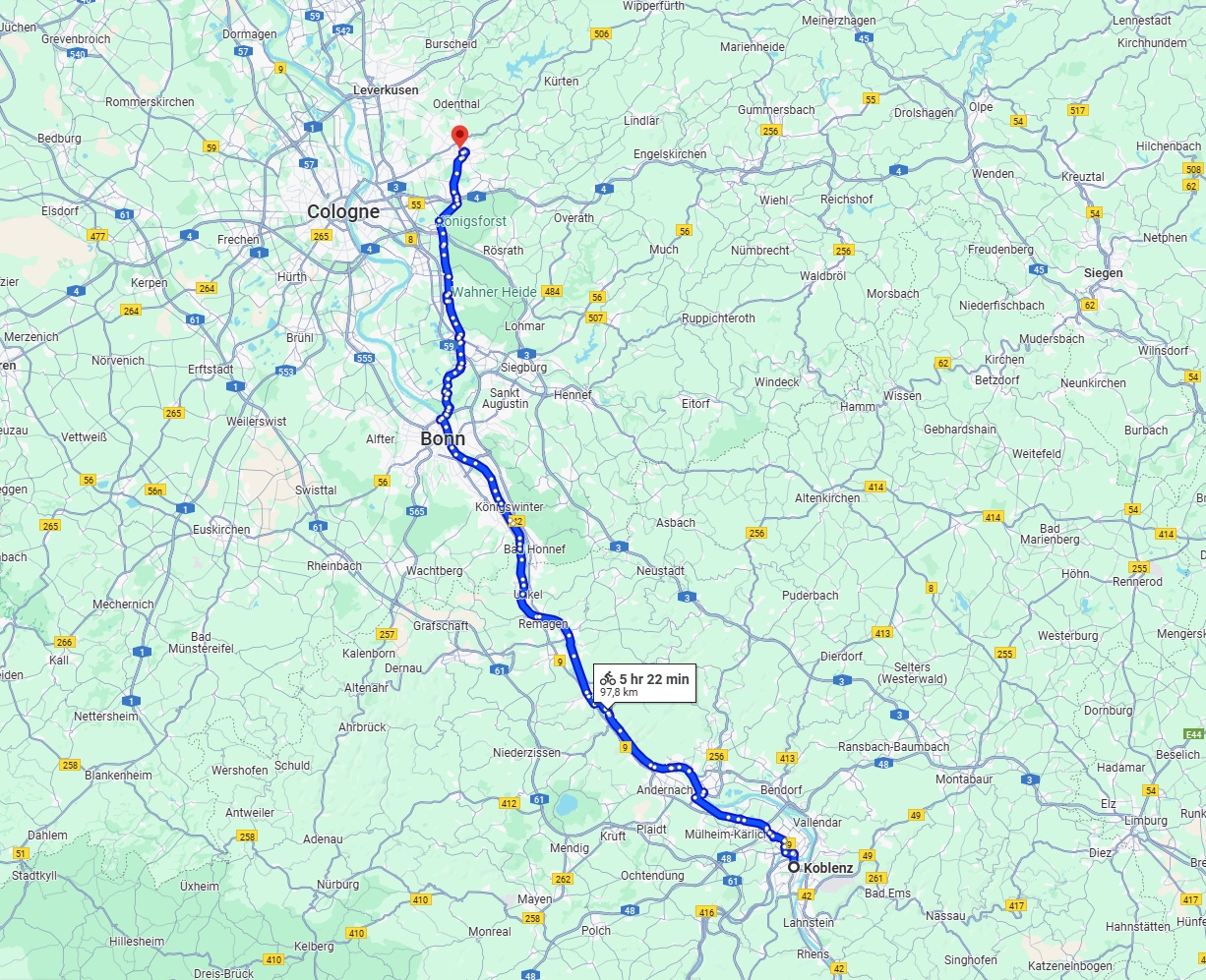 Anreise von Koblenz Zu Bergisch Gladbach Über 