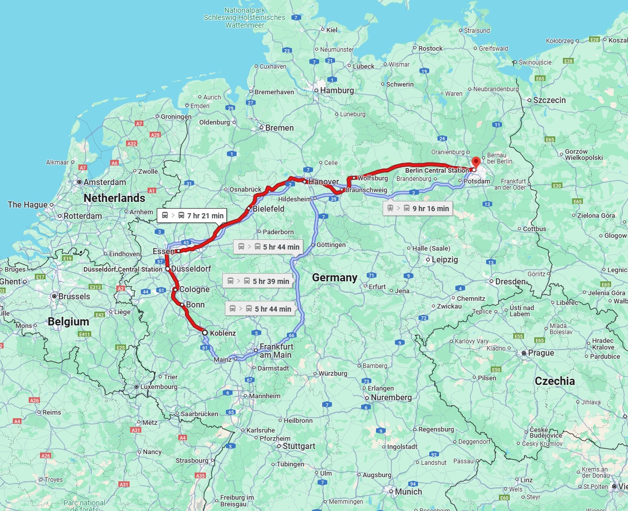 Anreise von Koblenz Zu Berlin Über 