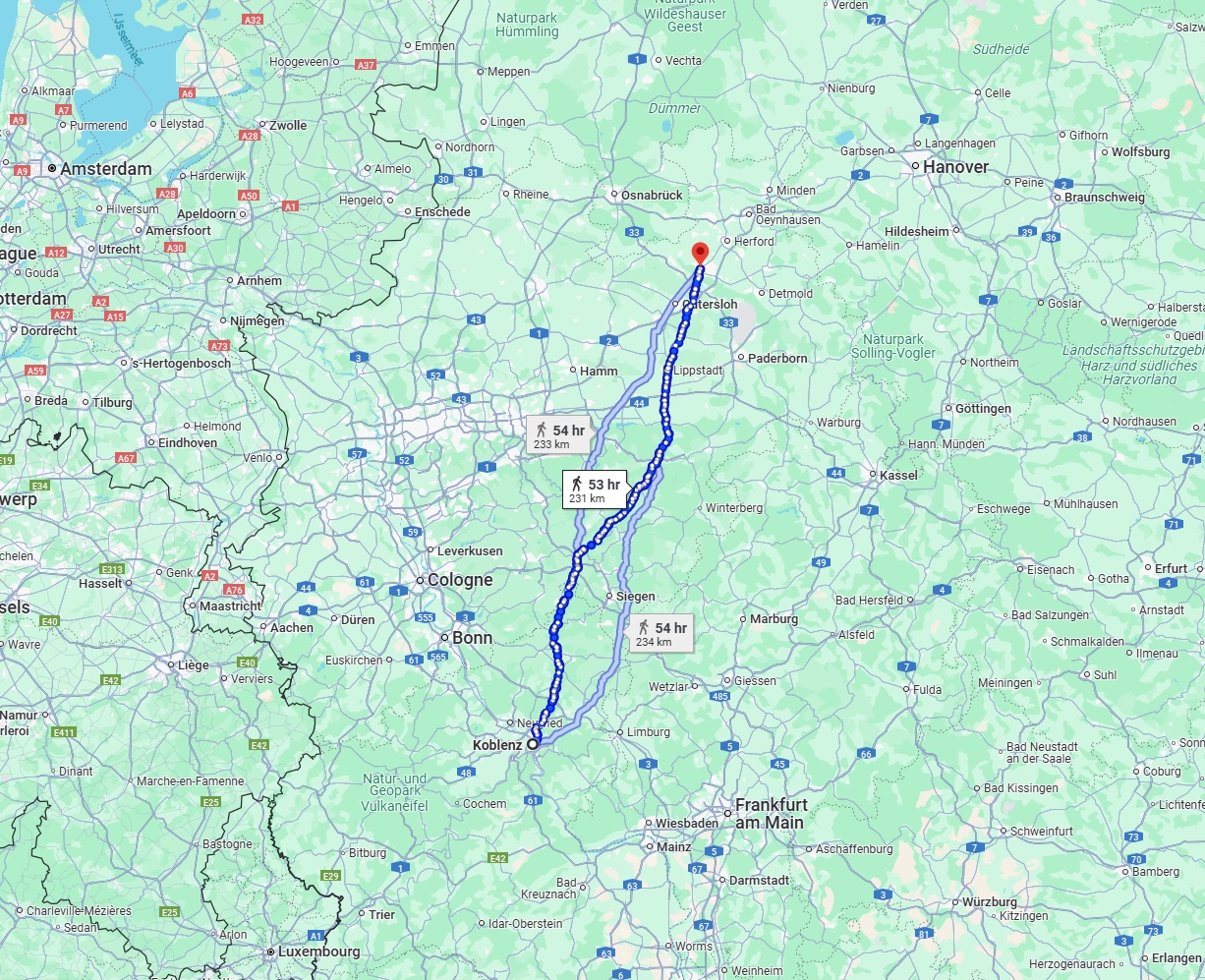 Anreise von Koblenz Zu Bielefeld Über 