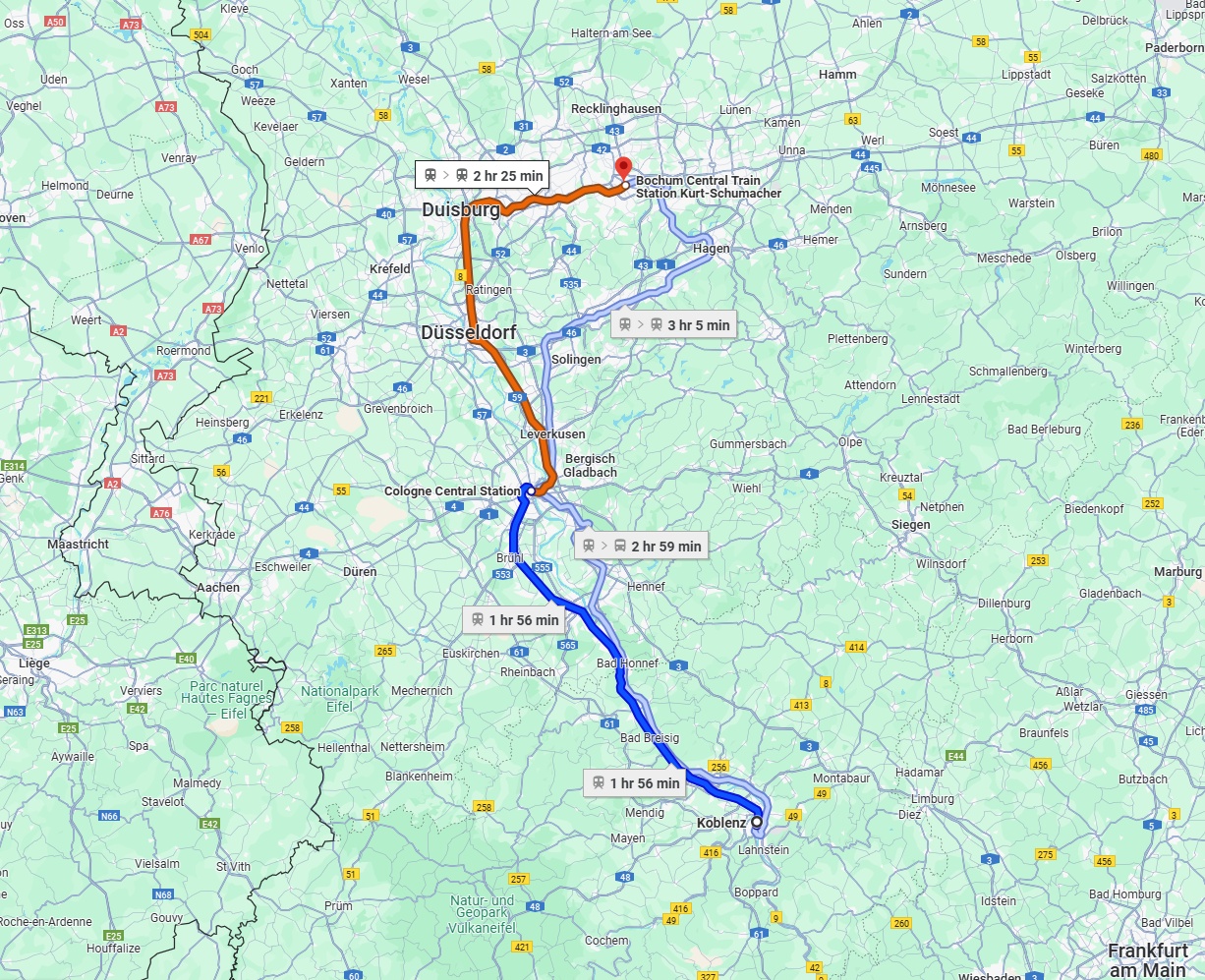 Anreise von Koblenz Zu Bochum Über 