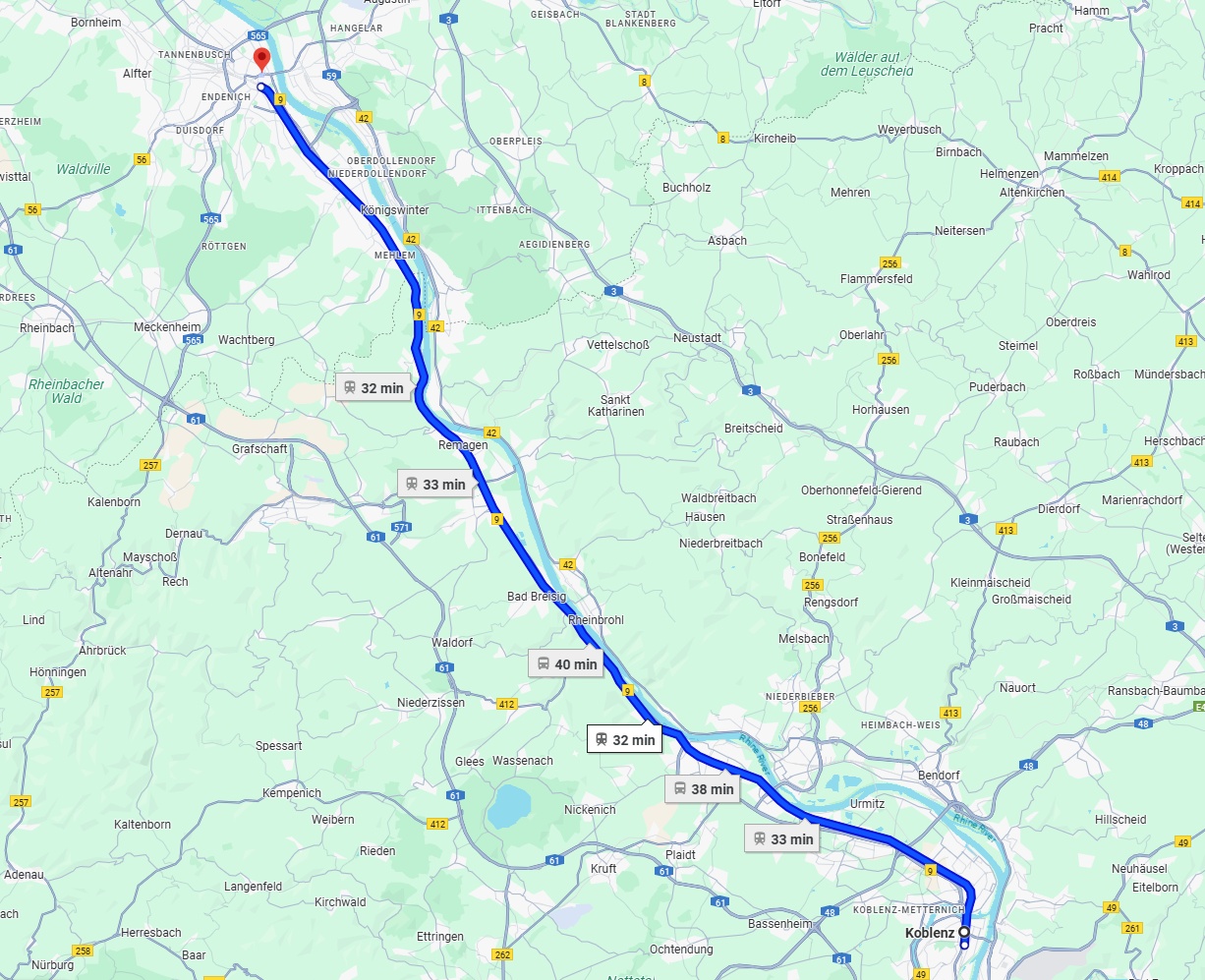 Anreise von Koblenz Zu Bonn Über 