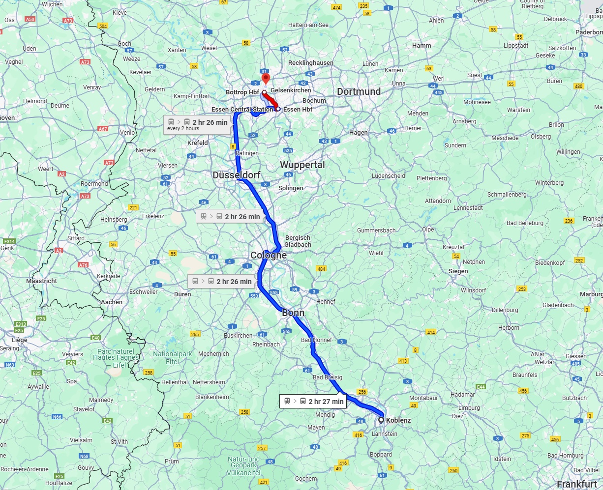Anreise von Koblenz Zu Bottrop Über 