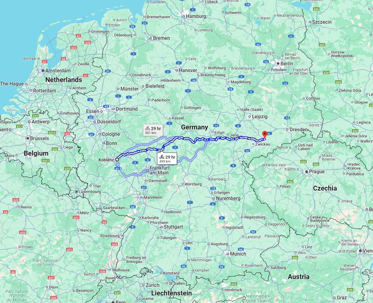 Anreise von Koblenz Zu Chemnitz Über 