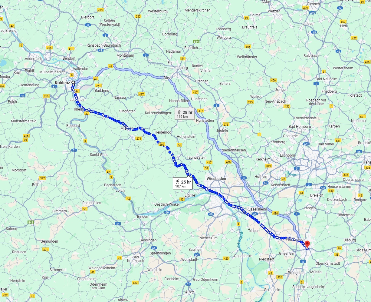 Anreise von Koblenz Zu Darmstadt Über 