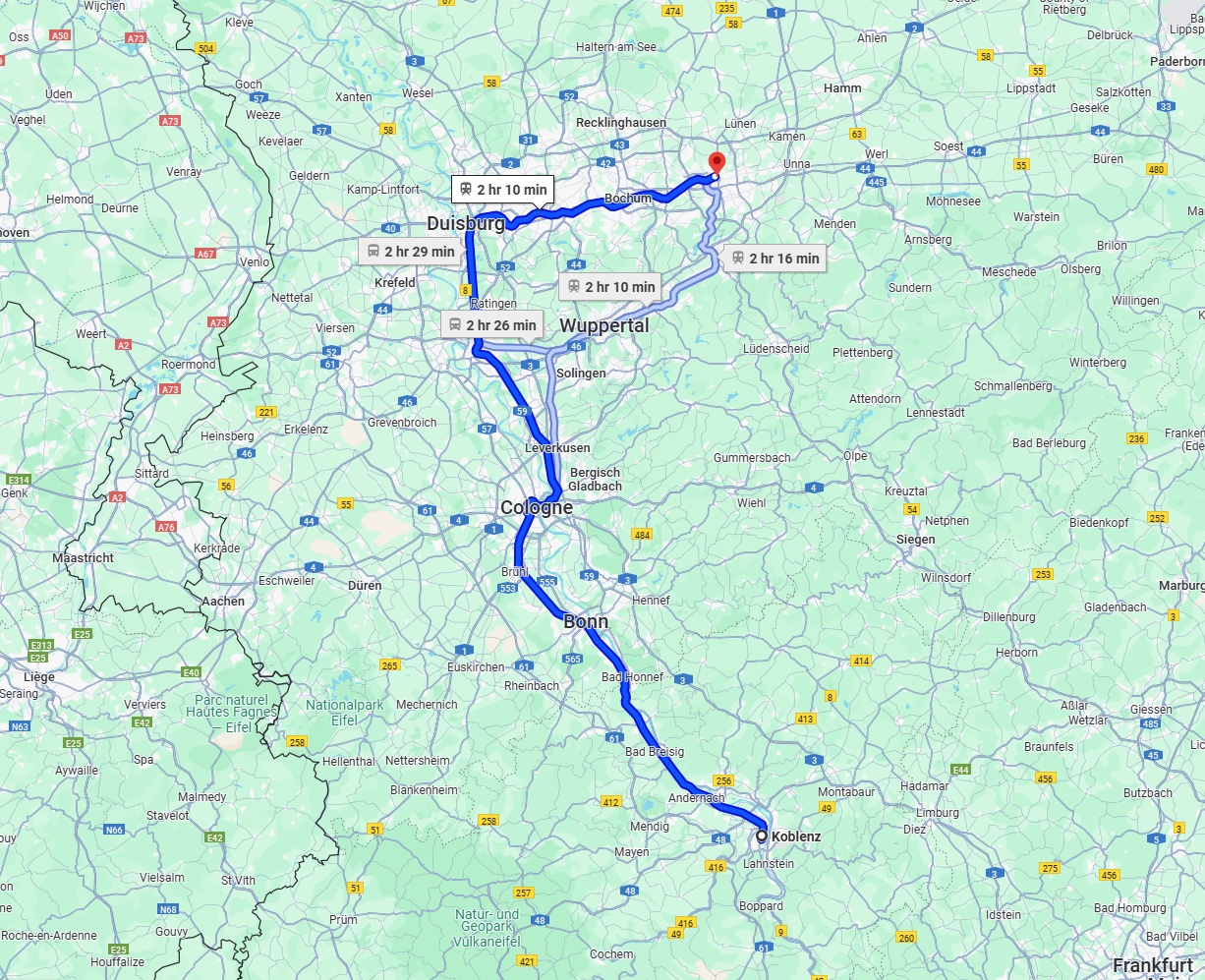 Anreise von Koblenz Zu Dortmund Über 