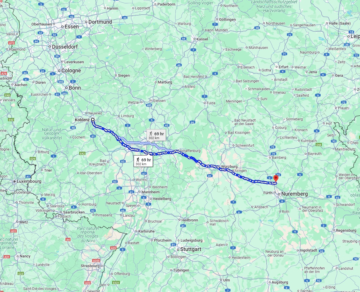Anreise von Koblenz Zu Erlangen Über 