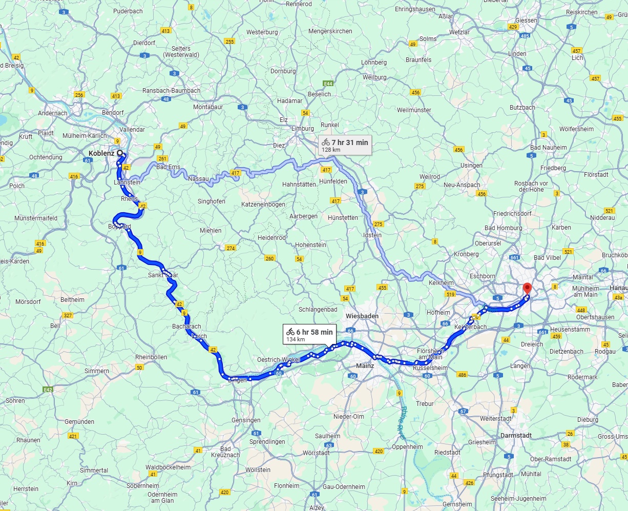 Anreise von Koblenz Zu Frankfurt am Main Über 