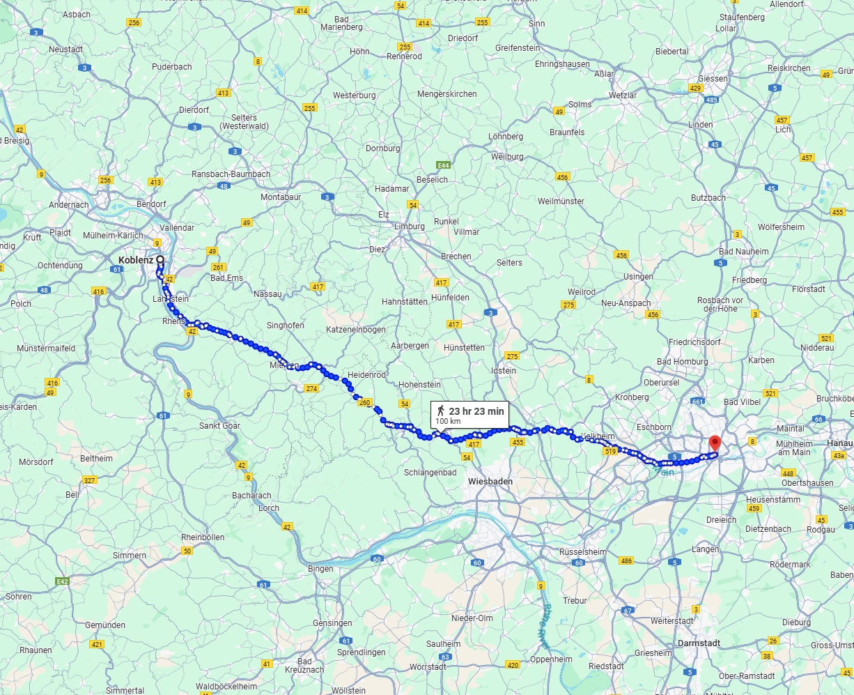 Anreise von Koblenz Zu Frankfurt am Main Über 