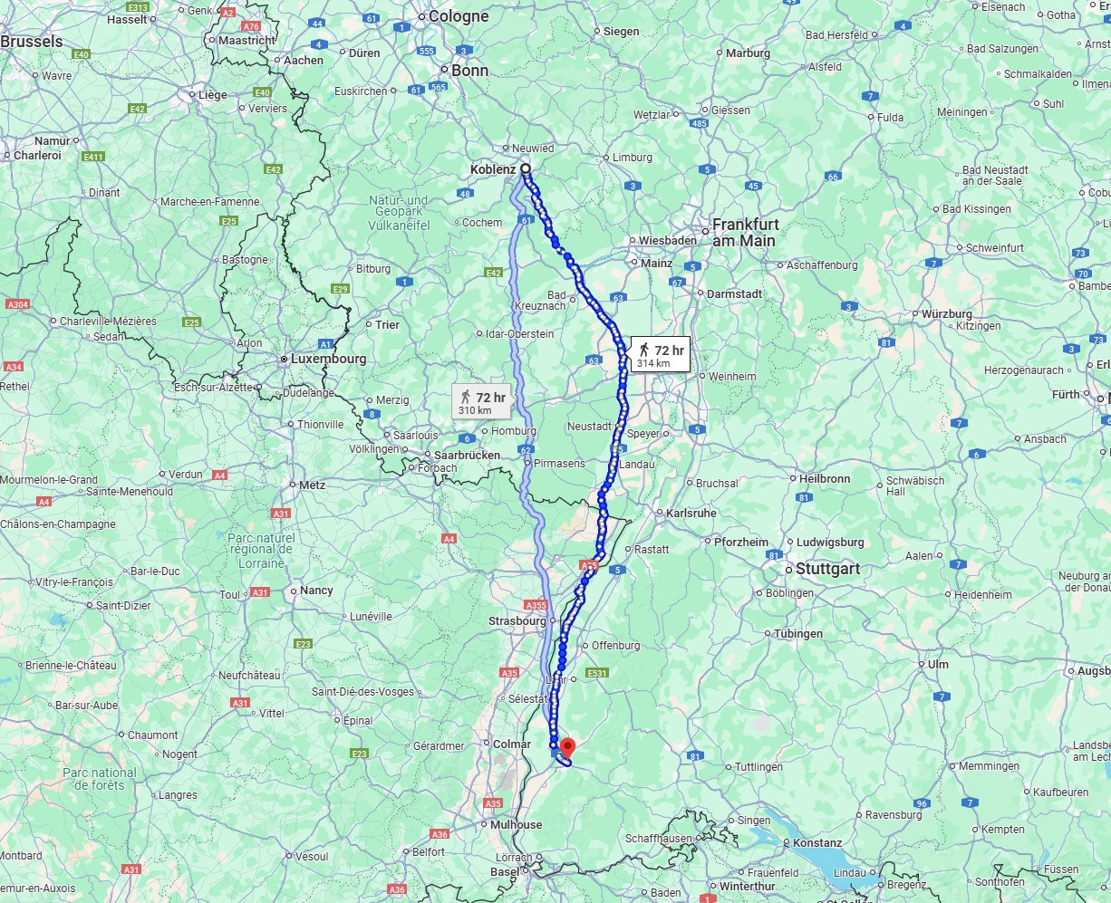 Anreise von Koblenz Zu Freiburg im Breisgau Über 