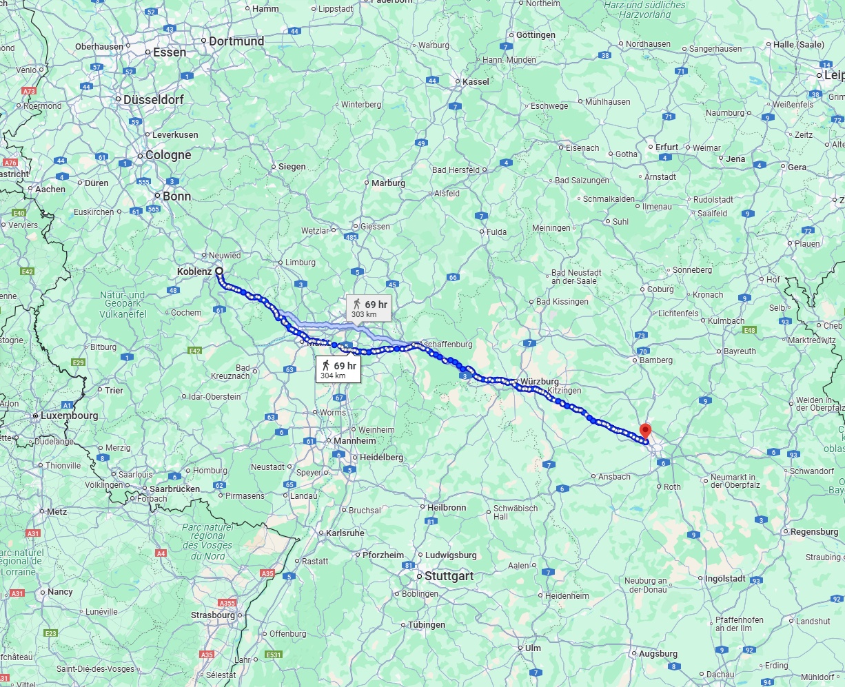 Anreise von Koblenz Zu Fürth Über 