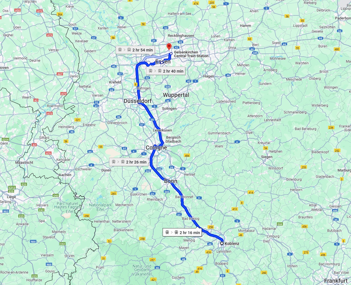 Anreise von Koblenz Zu Gelsenkirchen Über 