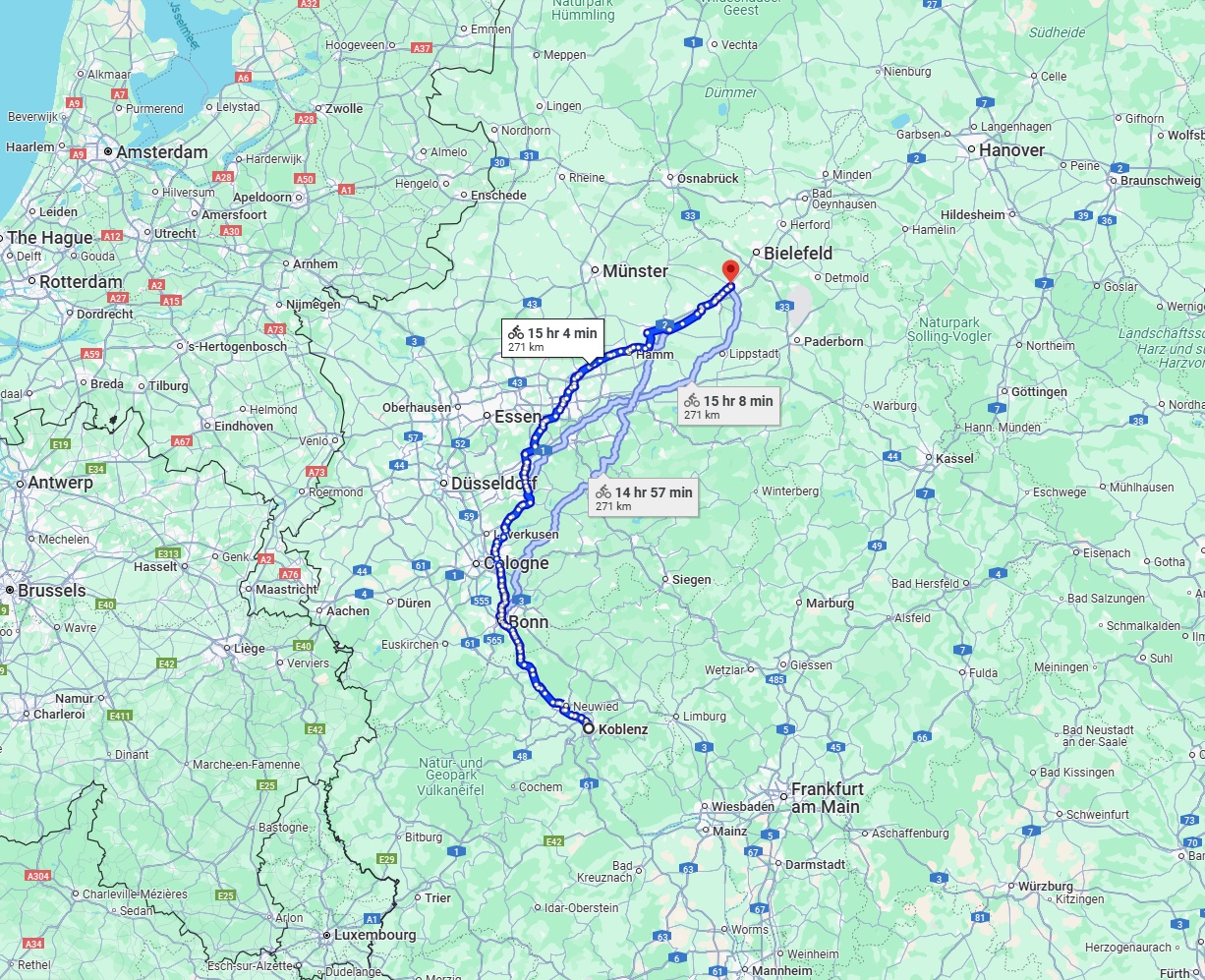 Anreise von Koblenz Zu Gütersloh Über 