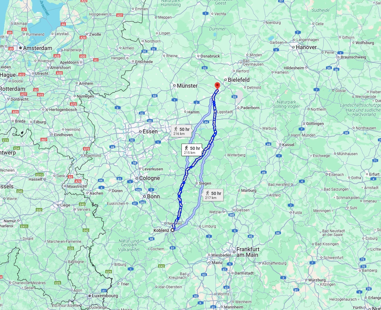 Anreise von Koblenz Zu Gütersloh Über 
