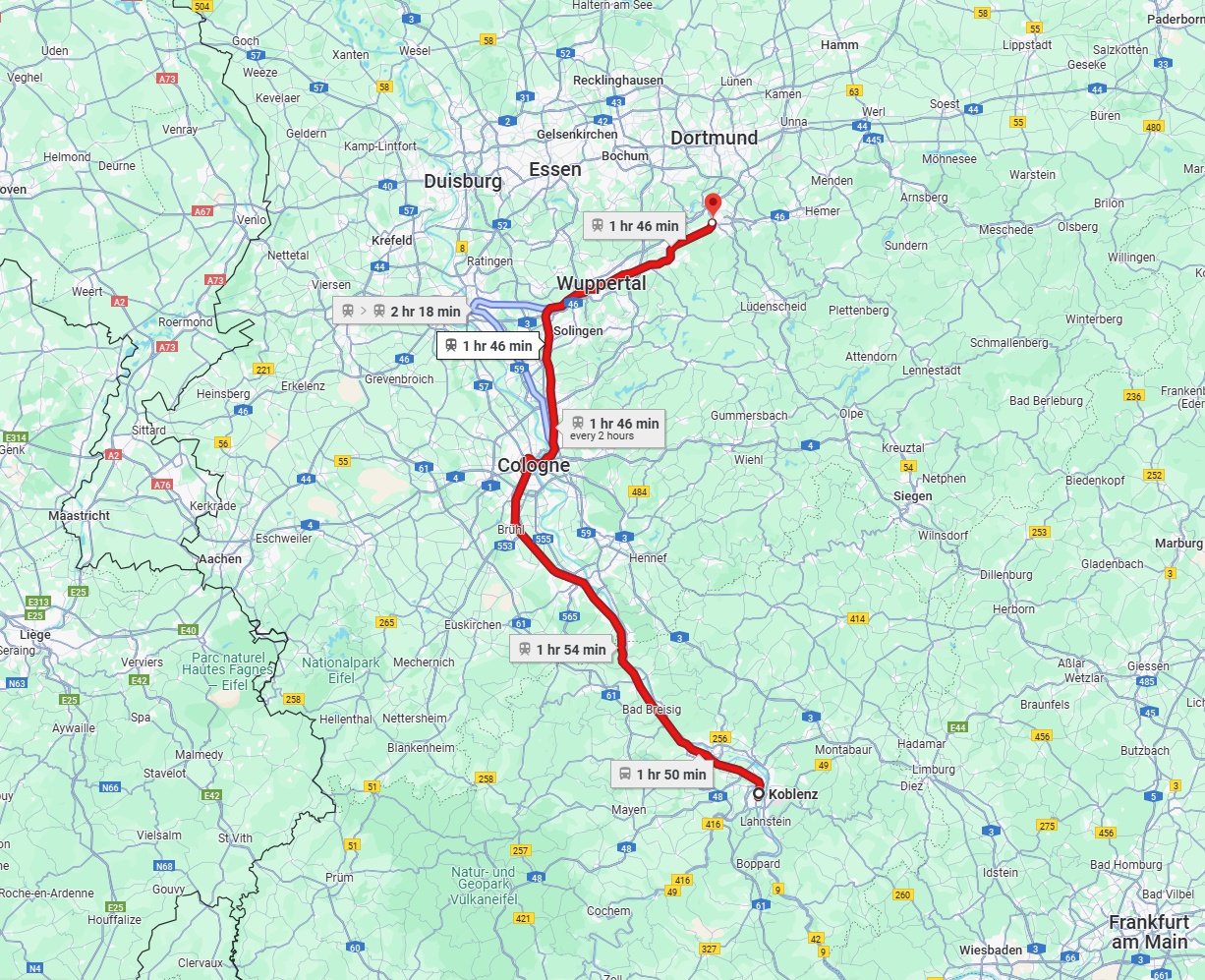 Anreise von Koblenz Zu Hagen Über 