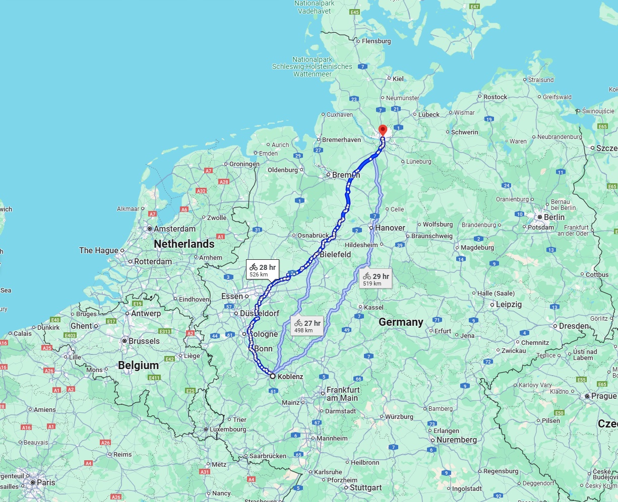 Anreise von Koblenz Zu Hamburg Über 