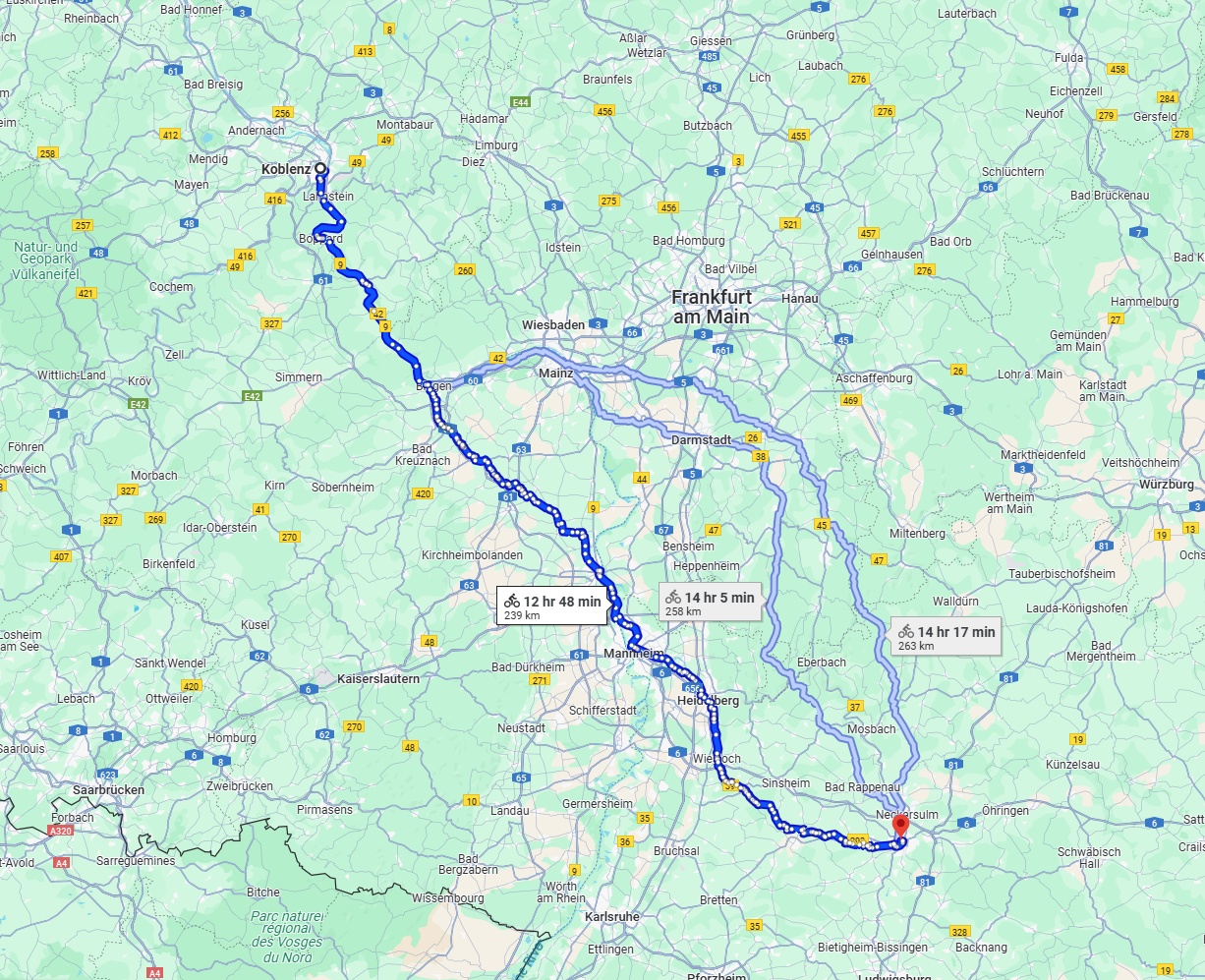 Anreise von Koblenz Zu Heilbronn Über 