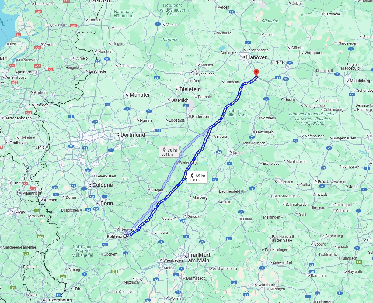 Anreise von Koblenz Zu Hildesheim Über 