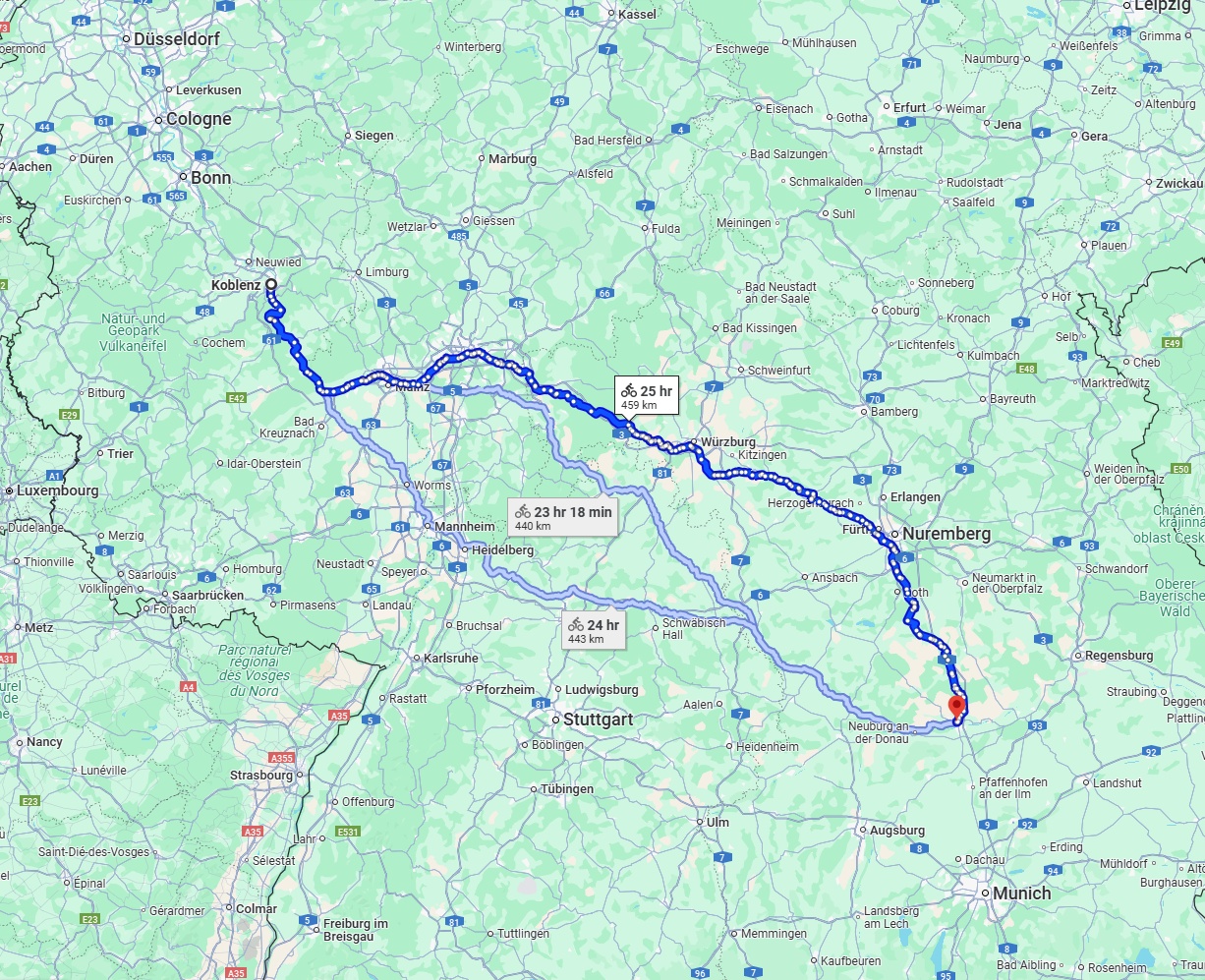 Anreise von Koblenz Zu Ingolstadt Über 